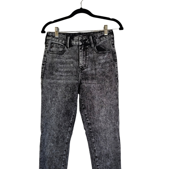 DEAR JOHN SUPER HIGH RISE OLIVIA RAW HEM BLACK ACID WASH SKINNY JEAN•Size 27•NWT - Picture 7 of 12